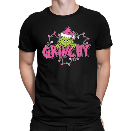 Grinchy - Weihnachten Herren T-Shirt, Schwarz, XXL von Unibly