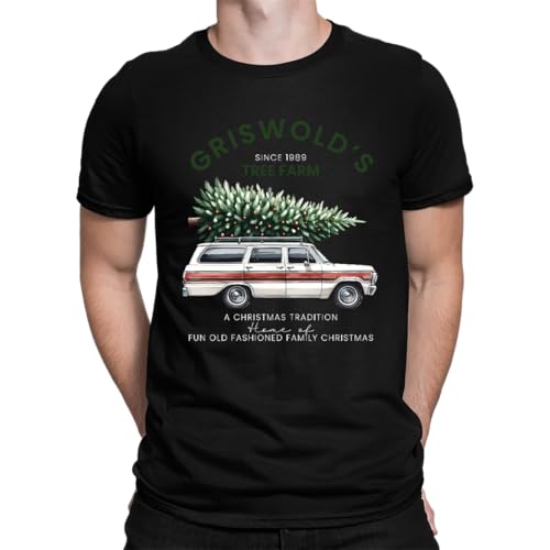 Griswolds Tree Farm - Weihnachten Christmas Herren T-Shirt, Schwarz, 3XL von Unibly