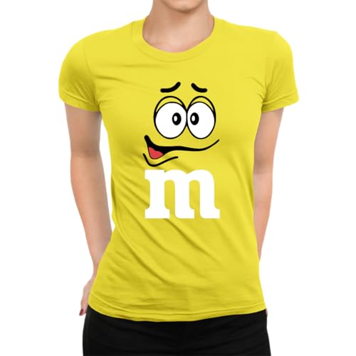 M Faschingskostüm Gruppen Verkleidung Aufdruck - Karneval Fasching Kostüm Damen T-Shirt, Gelb, L von Unibly