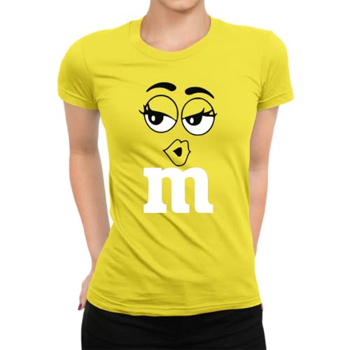 M Faschingskostüm Gruppen Verkleidung Aufdruck - Karneval Fasching Kostüm Damen T-Shirt, Gelb, M von Unibly