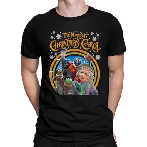 The Muppet Christmas Carol - Weihnachten Herren T-Shirt, Schwarz, XL von Unibly