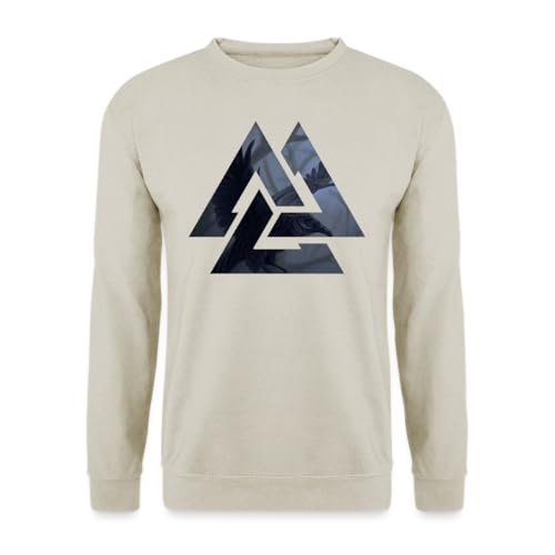 Valknut Rabe - Wikinger | Nordmann | Runen | Odin | Thor | Valhalla | Vikings Pullover, Naturstein, L von Unibly
