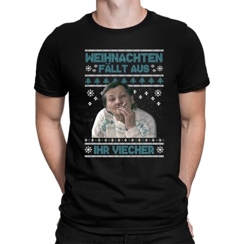 Weihnachten Fällt Aus Ihr Viecher Karin Ritter - Weihnachten Herren T-Shirt, Schwarz, 3XL von Unibly
