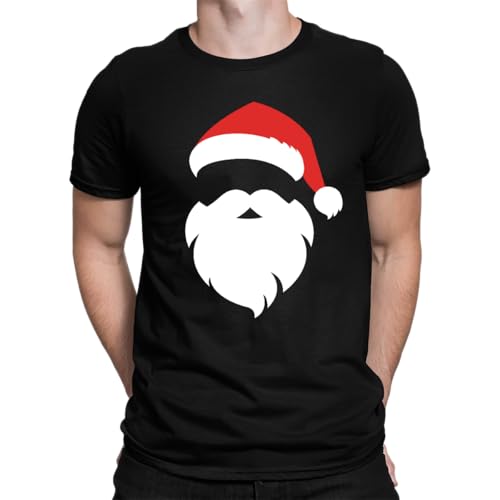 Weihnachtsmann - Weihnachten Herren T-Shirt, Schwarz, XL von Unibly