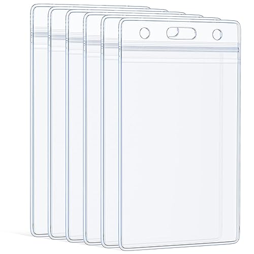 Uniclife Ausweishülle Vertikaler ID-Ausweishüllen, wasserdicht, Kartenhülle, strapazierfähige Kartenschutztasche mit wiederverschließbarem Reißverschluss für Lizenz und Kreditkarte, 6 Stück Uniclife Ausweishülle Vertikaler ID-Ausweishüllen, wasserdicht, Kartenhülle, strapazierfähige Kartenschutztasche mit wiederverschließbarem Reißverschluss für Lizenz und Kreditkarte, 6 Stück von Uniclife