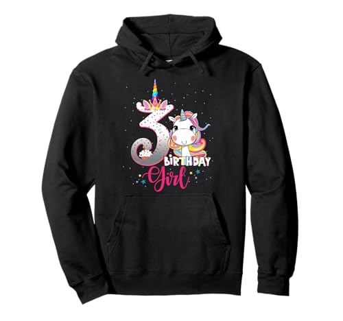 Kids 3 Years Old Unicorn 3rd Birthday Girl Unicorn Party Pullover Hoodie Kids 3 Years Old Unicorn 3rd Birthday Girl Unicorn Party Pullover Hoodie von Unicorn 3rd Birthday Girl Three 3 Years Old Girl