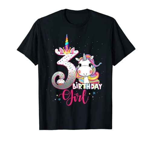 Kids 3 Years Old Unicorn 3rd Birthday Girl Unicorn Party T-Shirt Kids 3 Years Old Unicorn 3rd Birthday Girl Unicorn Party T-Shirt von Unicorn 3rd Birthday Girl Three 3 Years Old Girl
