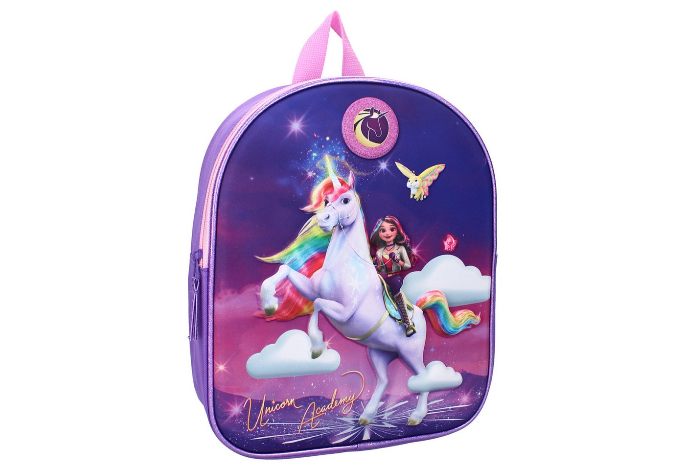 Unicorn Academy Kinderrucksack 3D-Rucksack mit verstellbaren Gurten für Mädchen von Unicorn Academy