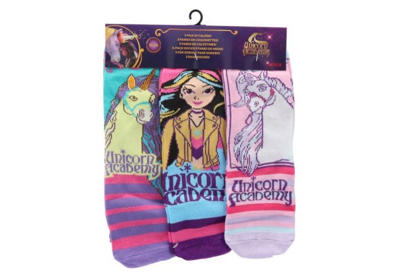 Unicorn Academy Socken Kindersocken Set 3 Paar atmungsaktiv (3-Paar) von Unicorn Academy