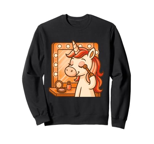 Einhorn Auftragen Make-up Jungen Mädchen Männer Frauen Kinder Erwachsene Sweatshirt Einhorn Auftragen Make-up Jungen Mädchen Männer Frauen Kinder Erwachsene Sweatshirt von Unicorn Applying Makeup Rainbow Shop