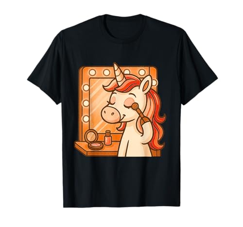 Einhorn Auftragen Make-up Jungen Mädchen Männer Frauen Kinder Erwachsene T-Shirt Einhorn Auftragen Make-up Jungen Mädchen Männer Frauen Kinder Erwachsene T-Shirt von Unicorn Applying Makeup Rainbow Shop