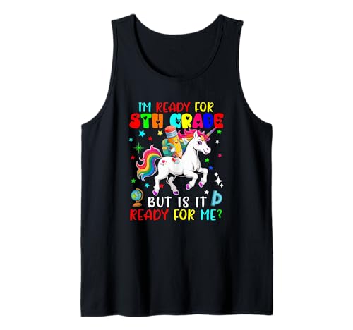 Ready For 5th Grade Pencil On Unicorn Students Kids Colorful Tank Top von Unicorn Back To School Costume