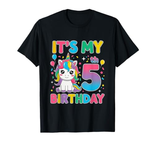 Unicorn 5th Birthday I'm 5 Years Old Girl Unicorn T-Shirt Unicorn 5th Birthday I'm 5 Years Old Girl Unicorn T-Shirt von Unicorn Birthday for 5 Year Old Girls