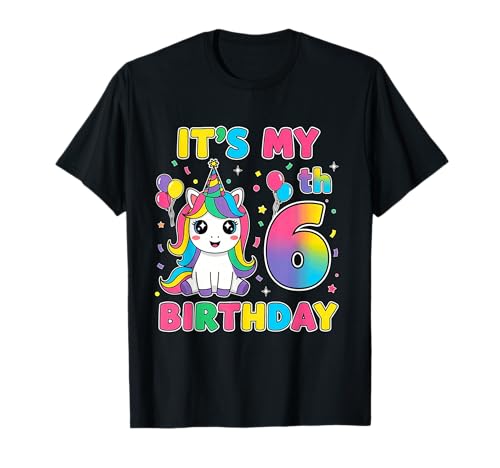 Unicorn 6th Birthday I'm 6 Years Old Girl Unicorn T-Shirt Unicorn 6th Birthday I'm 6 Years Old Girl Unicorn T-Shirt von Unicorn Birthday for 6 Year Old Girls
