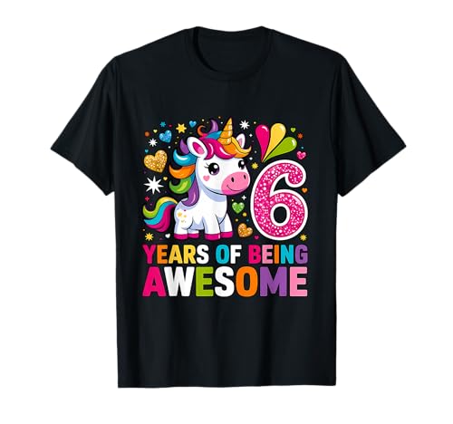 Unicorn 6th Birthday I'm 6 Years Old Girl Unicorn T-Shirt Unicorn 6th Birthday I'm 6 Years Old Girl Unicorn T-Shirt von Unicorn Birthday for 6 Year Old Girls