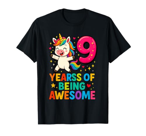 Unicorn 9th Birthday I'm 9 Years Old Girl Unicorn T-Shirt Unicorn 9th Birthday I'm 9 Years Old Girl Unicorn T-Shirt von Unicorn Birthday for 9 Year Old Girls