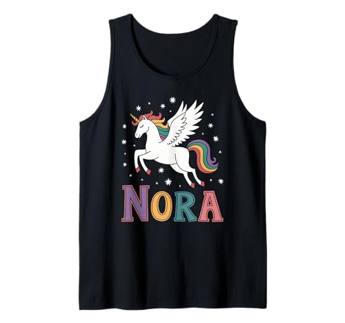 Magical Nora Einhorn Mädchen Vornamen Design Tank Top Magical Nora Einhorn Mädchen Vornamen Design Tank Top von Unicorn Dreams and First Names