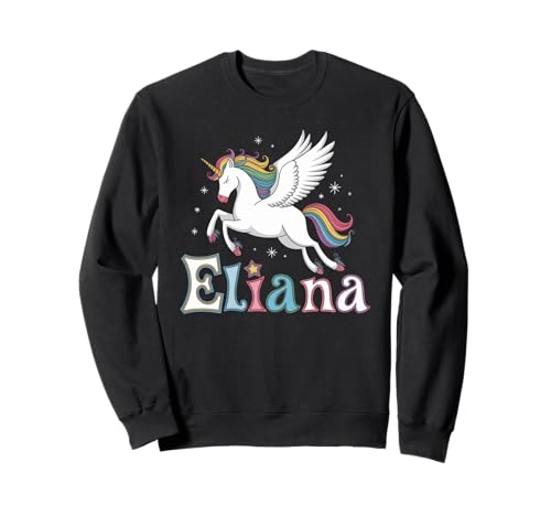 Magisches Eliana Einhorn Mädchen Vornamen Design Sweatshirt Magisches Eliana Einhorn Mädchen Vornamen Design Sweatshirt von Unicorn Dreams and First Names