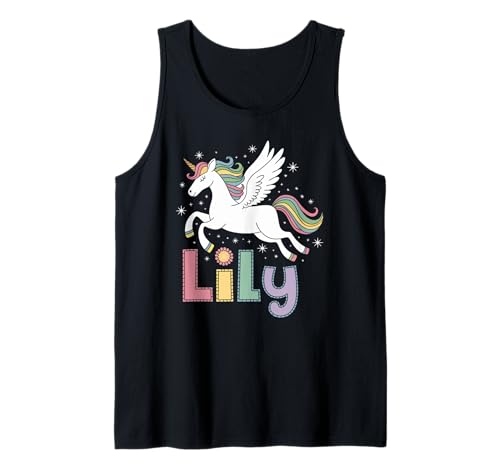Magisches Lilien-Einhorn-Mädchen-Vornamen-Design Tank Top Magisches Lilien-Einhorn-Mädchen-Vornamen-Design Tank Top von Unicorn Dreams and First Names