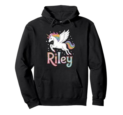 Magisches Riley Einhorn Mädchen Vornamen Design Pullover Hoodie Magisches Riley Einhorn Mädchen Vornamen Design Pullover Hoodie von Unicorn Dreams and First Names