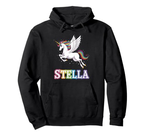 Magisches Stella Einhorn Mädchen Vornamen Design Pullover Hoodie Magisches Stella Einhorn Mädchen Vornamen Design Pullover Hoodie von Unicorn Dreams and First Names