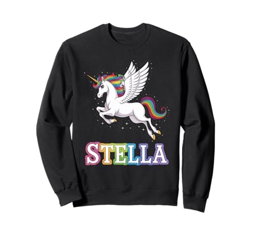Magisches Stella Einhorn Mädchen Vornamen Design Sweatshirt Magisches Stella Einhorn Mädchen Vornamen Design Sweatshirt von Unicorn Dreams and First Names