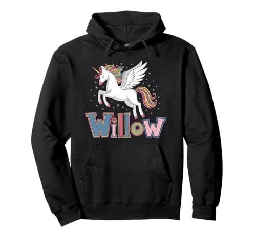 Magisches Weiden-Einhorn-Mädchen-Vornamen-Design Pullover Hoodie Magisches Weiden-Einhorn-Mädchen-Vornamen-Design Pullover Hoodie von Unicorn Dreams and First Names