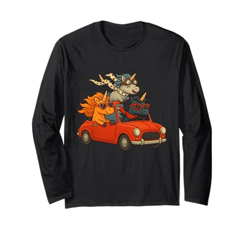 Einhörner Fahren EIN Auto Jungen Mädchen Männer Frauen Kinder Erwachsene Langarmshirt Einhörner Fahren EIN Auto Jungen Mädchen Männer Frauen Kinder Erwachsene Langarmshirt von Unicorn Driving A Car Rainbow Shop