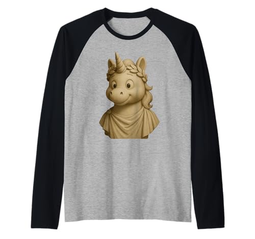 Einhorn Kaiser Philosoph Mädchen Männer Frauen Kinder Erwachsene Raglan von Unicorn Emperor Philosopher Rainbow Shop