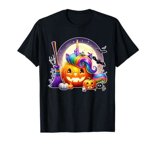 Carved Pumpkin As Unicorn Face Halloween Matching Kids T-Shirt von Unicorn Halloween Costume