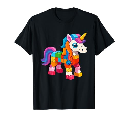 Master Builder Unicorn Brick Toy Builders Blocks Spielzeug für Jungen T-Shirt Master Builder Unicorn Brick Toy Builders Blocks Spielzeug für Jungen T-Shirt von Unicorn Lover Building Bricks Block Construction