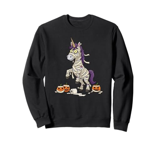 Lustiges Einhorn Mama Kürbis Halloween Kinder Herren Damen Sweatshirt von Unicorn Lovers Cute Halloween Outfits for Boy Girl