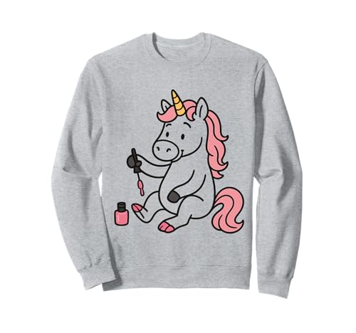 Einhorn Malerei Zehen Mädchen Teenager Frauen Kinder Erwachsene Sweatshirt von Unicorn Painting Toes Rainbow Shop