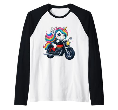 Unicorn Riding A Germany Motorrad für Jungen Mädchen Herren Damen Kinder Raglan Unicorn Riding A Germany Motorrad für Jungen Mädchen Herren Damen Kinder Raglan von Unicorn Riding A Germany Motorcycle Rainbow Shop