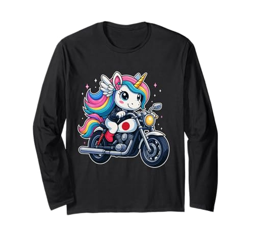 Einhorn Reiten Japan Motorrad Jungen Mädchen Männer Frauen Kinder Langarmshirt Einhorn Reiten Japan Motorrad Jungen Mädchen Männer Frauen Kinder Langarmshirt von Unicorn Riding A Motorcycle Rainbow Shop Japanese