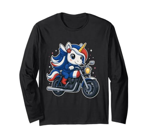 Einhorn Reiten Frankreich Motorrad Jungen Mädchen Männer Frauen Kinder Langarmshirt Einhorn Reiten Frankreich Motorrad Jungen Mädchen Männer Frauen Kinder Langarmshirt von Unicorn Riding France Motorcycle Rainbow Shop