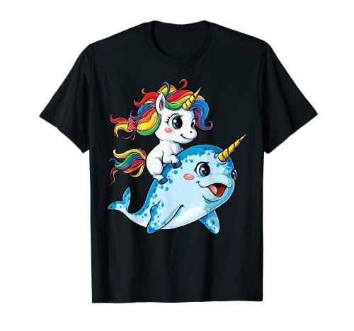 Einhorn Narwhal T-Shirt Mädchen Kinder Regenbogen Einhörner Squad T-Shirt von Unicorn Squad Co