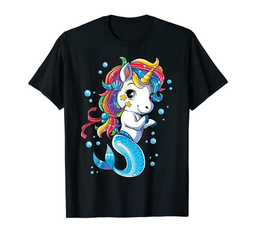 Unicorn Mermaid Mermicorn Girls Kids Women Rainbow Gifts T-Shirt von Unicorn Squad Co