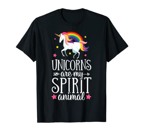 Unicorns Are My Spirit Animal Funny Unicorn Gifts Girls Kids T-Shirt von Unicorn Squad Co