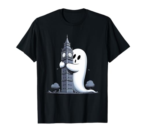 Ghost Tourist Big Ben London Herren Damen Kinder Familie Halloween T-Shirt Ghost Tourist Big Ben London Herren Damen Kinder Familie Halloween T-Shirt von Unicorn Tacky Tourist Halloween tShirt Tee Shirts