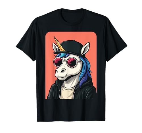 Einhorn trägt Sonnenbrille Herren Damen Grafik Einhorn T-Shirt Einhorn trägt Sonnenbrille Herren Damen Grafik Einhorn T-Shirt von Unicorn Wearing Sunglasses Animal Lover