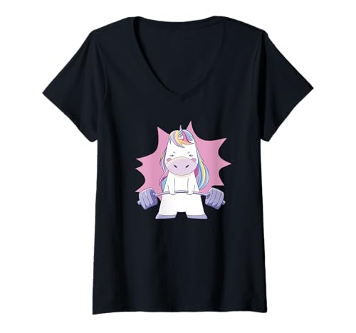 Damen Unicorn Workout - Lustiges Gym Workout T-Shirt mit V-Ausschnitt Damen Unicorn Workout - Lustiges Gym Workout T-Shirt mit V-Ausschnitt von Unicorn Workout