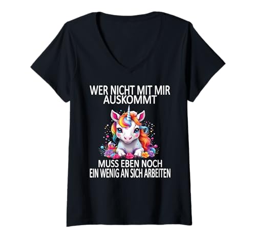 Damen Arbeiten Witziger Lustiger Spruch Sprüche Einhorn Büro Party T-Shirt mit V-Ausschnitt Damen Arbeiten Witziger Lustiger Spruch Sprüche Einhorn Büro Party T-Shirt mit V-Ausschnitt von Unicorn witziger Spruch | Geschenk Herren & Damen