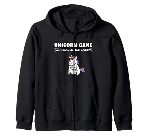 Lustiges Einhorn-Spiel Don't Look Game Over für Jungen Mädchen Kinder Kapuzenjacke von UnicornAxis1