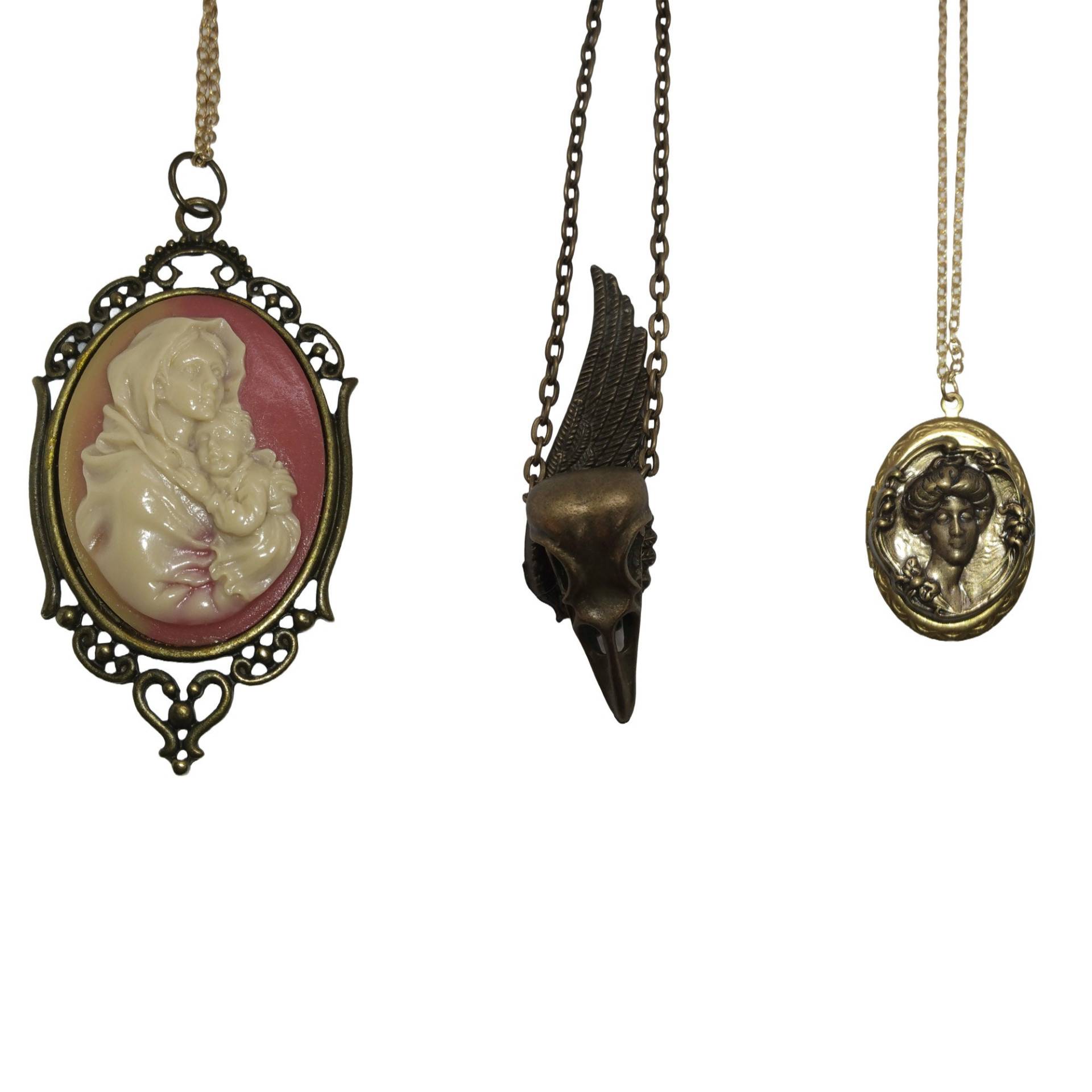 steampunk Halskette| Jugendstil Anhänger| Upecycle Metallanhänger | Und Recycelte Kette|Cameo Mutter Maria Gemme steampunk Halskette| Jugendstil Anhänger| Upecycle Metallanhänger | Und Recycelte Kette|Cameo Mutter Maria Gemme von UnicornGoodies