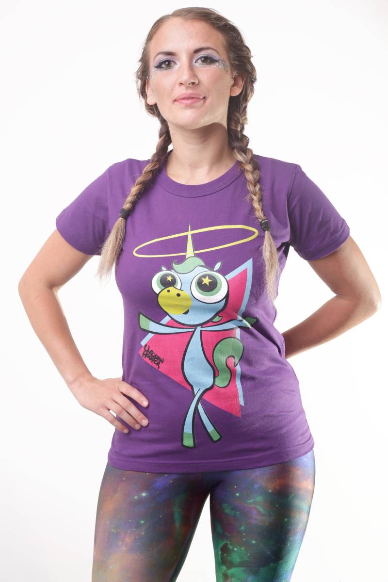 Hula Hooping Einhorn Fitted Tops - Hoop, Taille Und Horn Einhörner Verfügbar Hoop von UnicornHooper