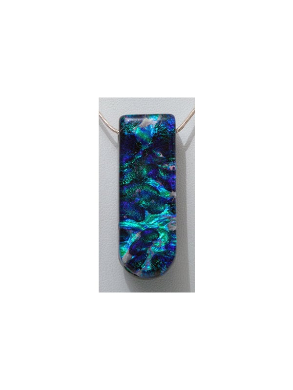 Blau Grün Dichroic Glas Anhänger Halskette Schillernder Space Opal Blau Grün Dichroic Glas Anhänger Halskette Schillernder Space Opal von UnicornsCreations