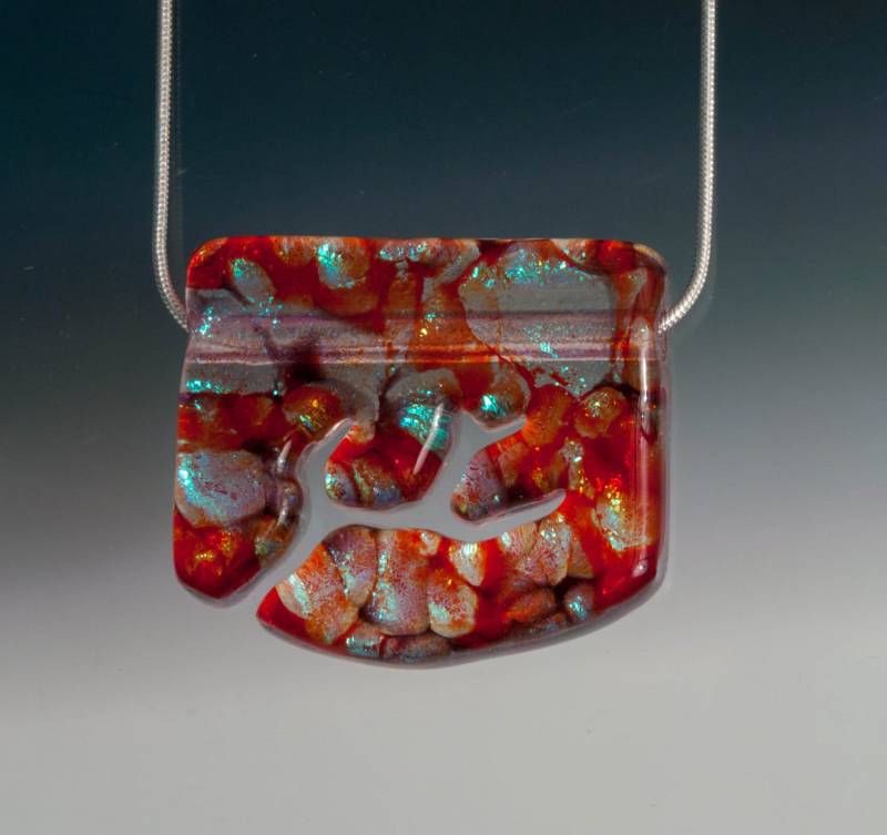 Dichroic Glas Anhänger Türkis, Grün & Silber Dichroic Glas Anhänger Türkis, Grün & Silber von UnicornsCreations