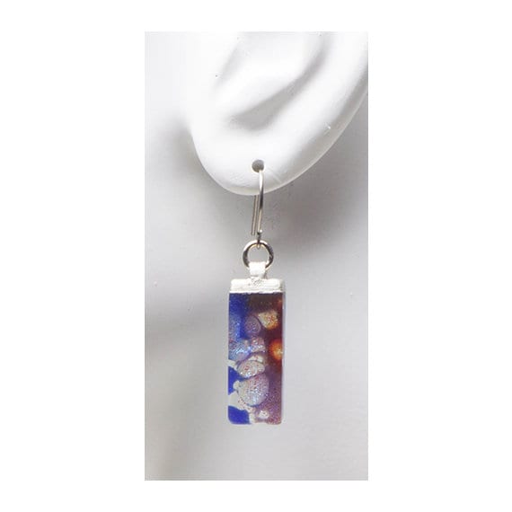 Dichroic Glastropfen Feinsilber Irisierender Schmuck Dichroic Glastropfen Feinsilber Irisierender Schmuck von UnicornsCreations