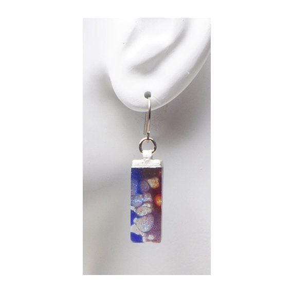 Dichroic Glastropfen Feinsilber Irisierender Schmuck Dichroic Glastropfen Feinsilber Irisierender Schmuck von UnicornsCreations